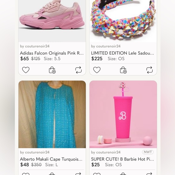 Alberto Makali Cape Turquoise Blue Green Tweed Barbiecore - Picture 4 of 4